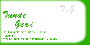 tunde geri business card