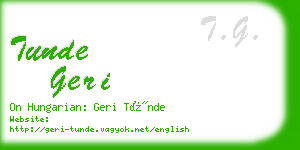 tunde geri business card